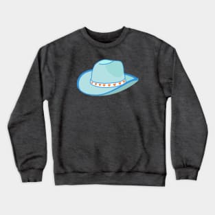 Cowgirl Hat (light blue) Crewneck Sweatshirt